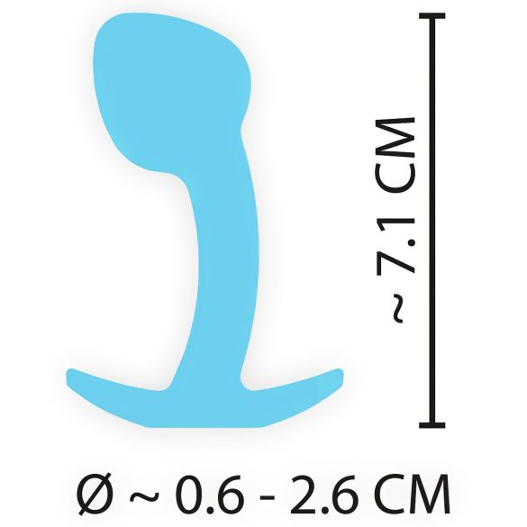 Cuties - plug anal pequeno - silicone - azul 2,6cm
