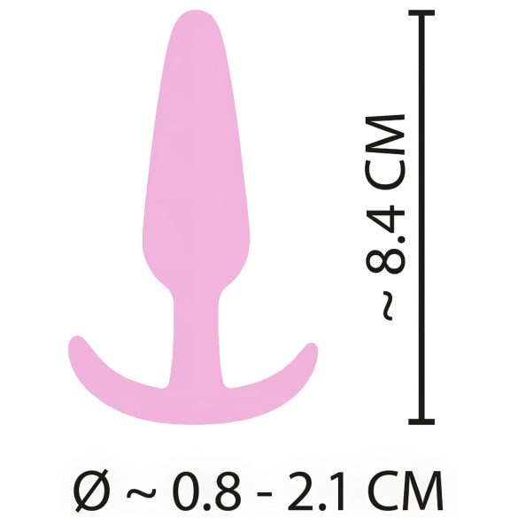 Cuties - plug anal pequeno - silicone - rosa 2,1cm