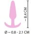 Cuties - plug anal pequeno - silicone - rosa 2,1cm