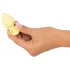Cuties - plug anal pequeno - silicone - amarelo 3,1cm