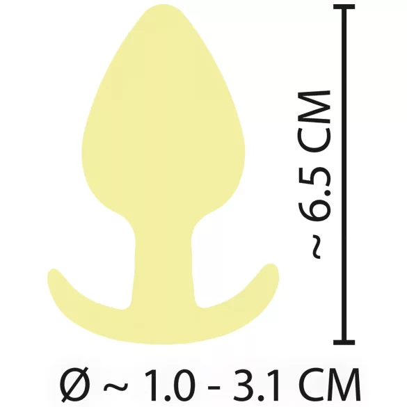 Plug Anal Pequeno Cuties - plug anal de silicone (amarelo, 3,1 cm)