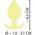 Plug Anal Pequeno Cuties - plug anal de silicone (amarelo, 3,1 cm)