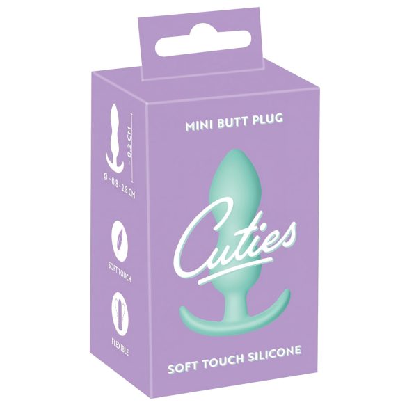 Cuties - plug anal pequeno - silicone - verde menta 2,3cm