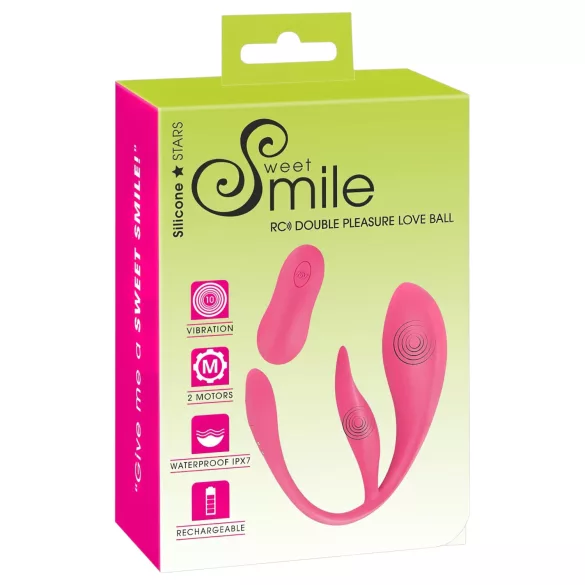 SMILE - ovo vibratório com bateria recarregável e controlo por rádio (rosa)