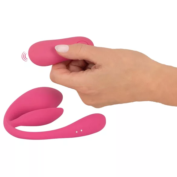 SMILE - ovo vibratório com bateria recarregável e controlo por rádio (rosa)