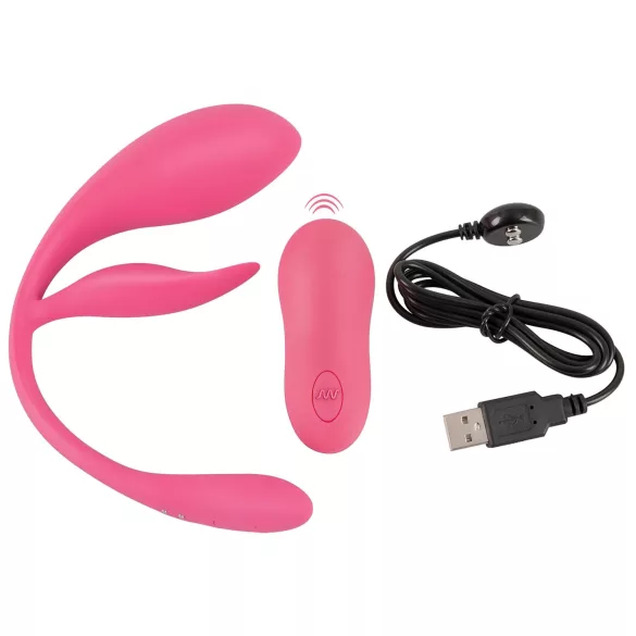 SMILE - ovo vibratório com bateria recarregável e controlo por rádio (rosa)