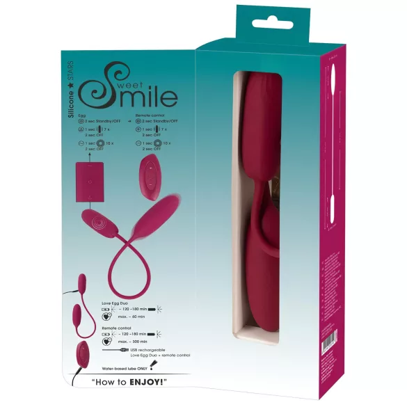Smile Love Egg Duo - vibrador bullet duplo para anal e vaginal