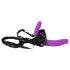 Smile - dildo duplo com cinta para casal - silicone roxo/preto