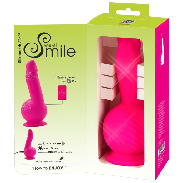 SMILE Powerful - vibrador com ventosa e 2 motores recarregável - rosa