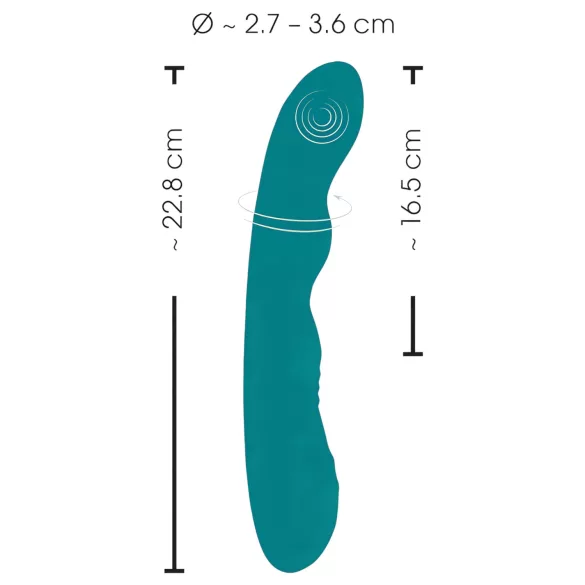 SMILE - vibrador ponto G recarregável à prova d’água rotativo - verde
