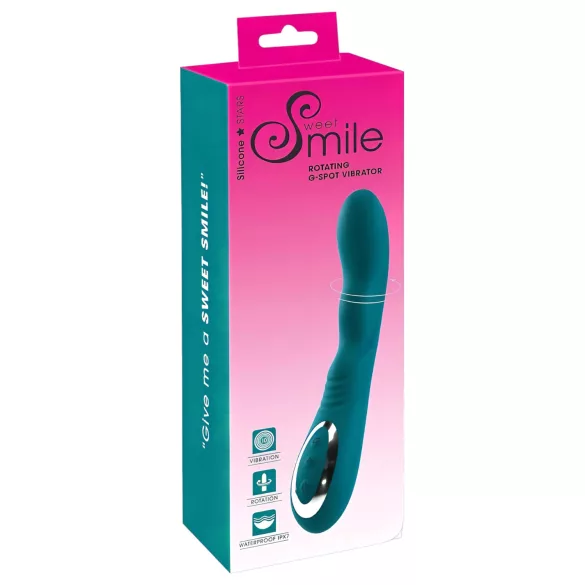 SMILE - vibrador ponto G recarregável à prova d’água rotativo - verde
