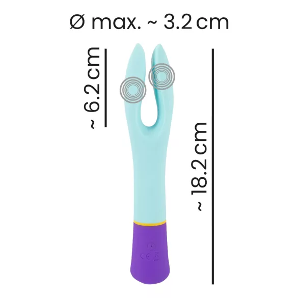 You2Toys - vibrador recarregável à prova d'água 2 motores - multicolorido