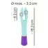 You2Toys - vibrador recarregável à prova d'água 2 motores - multicolorido