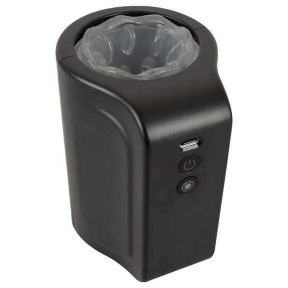 Rebel - masturbador masculino rotativo à prova d’água - preto