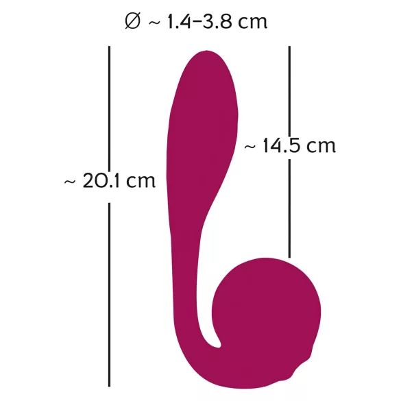 You2Toys Rosenrot - vibrador ponto G recarregável à prova d'água - vermelho