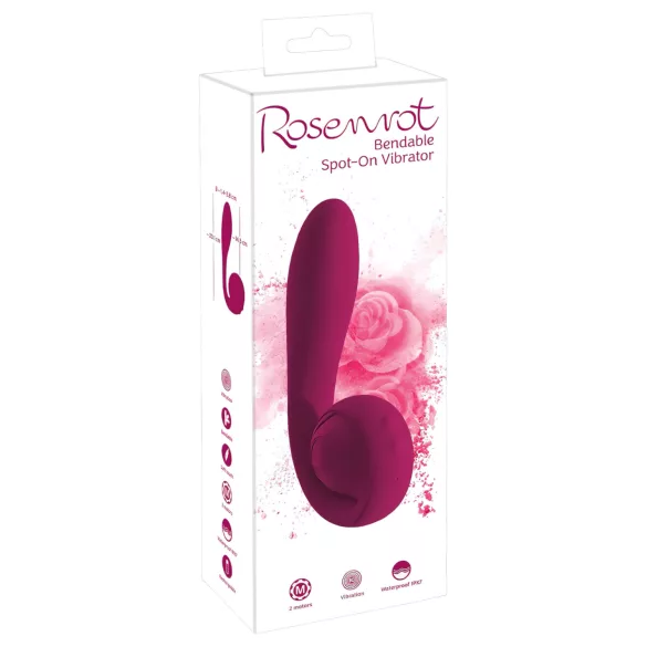 You2Toys Rosenrot - vibrador ponto G recarregável à prova d'água - vermelho