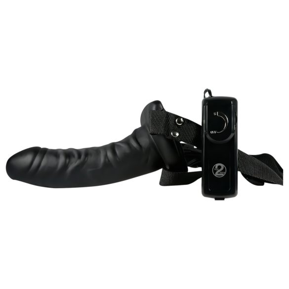 You2Toys - Cinto com vibrador strap-on - vibrador realístico - preto