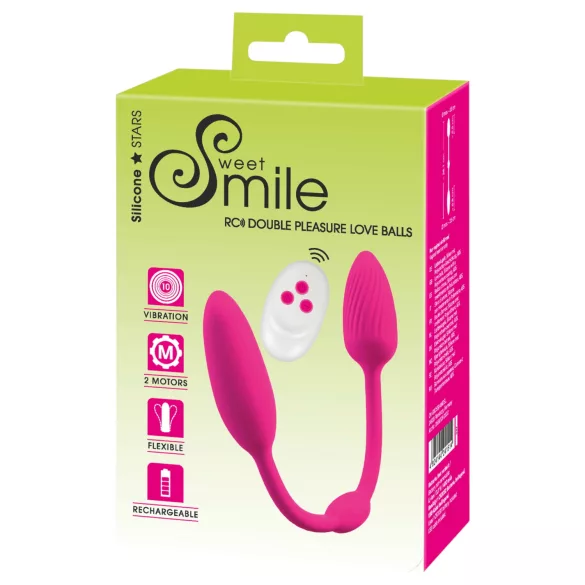 Sweet Smile - Bolas Ben Wa Duplas RC (rosa)