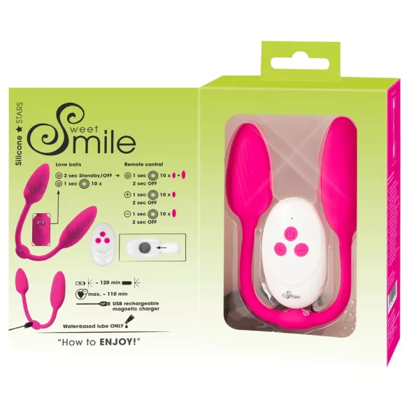 Sweet Smile - Bolas Ben Wa Duplas RC (rosa)