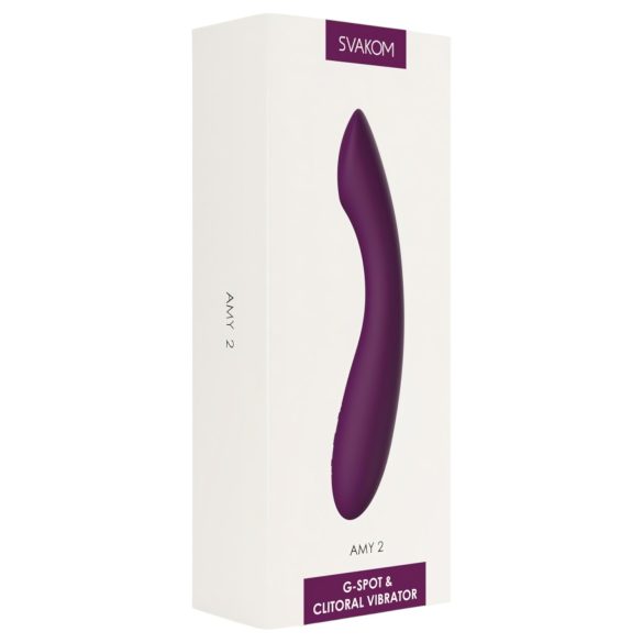 Svakom Amy 2 - vibrador ponto G recarregável à prova d'água roxo