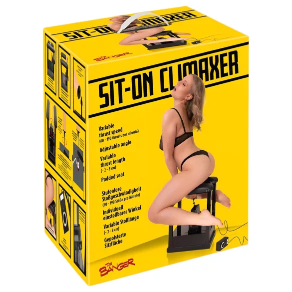 The Banger Sit-On-Climaxer - máquina sexual elétrica (preto)
