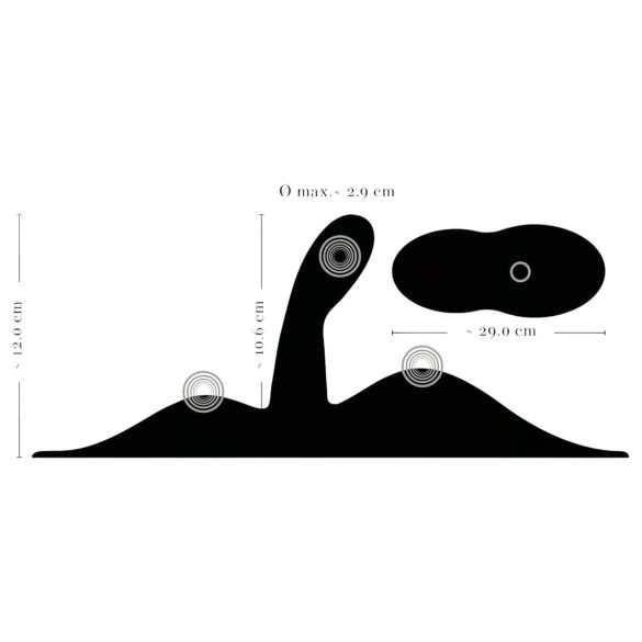 VibePad 3 - vibrador almofada ponto G recarregável controle rádio preto