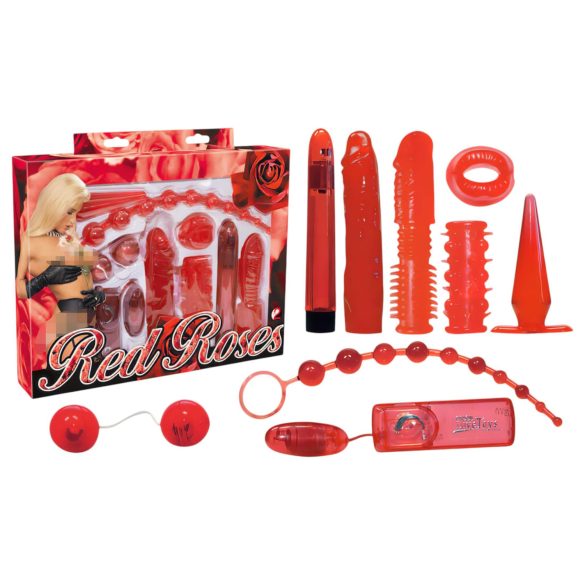 You2Toys - kit vibrador 9 peças - rosas vermelhas