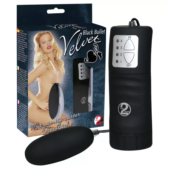 You2Toys - ovo vibratório - controle remoto - silicone preto