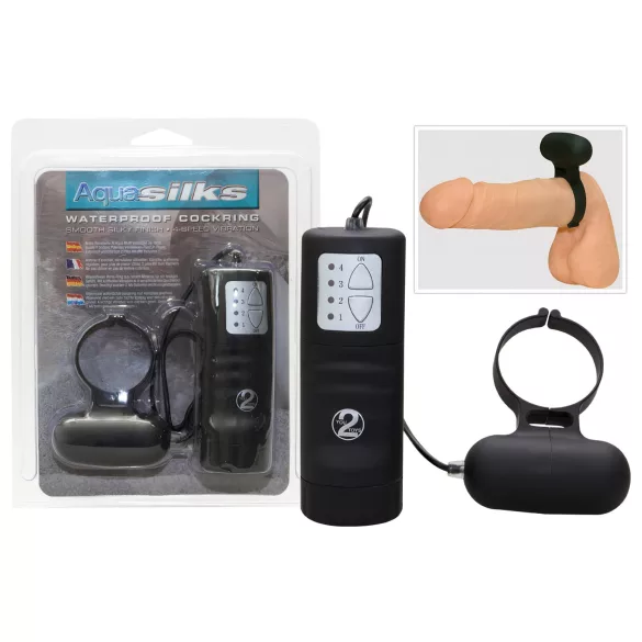 Anel peniano vibratório preto