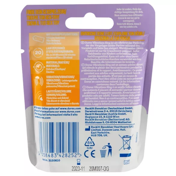 Durex - anel peniano vibratório
