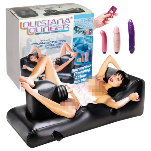 Louisiana Lounger - máquina sexual com vibrador integrado - preto