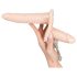 You2Toys - vibrador duplo com cinta - cor natural