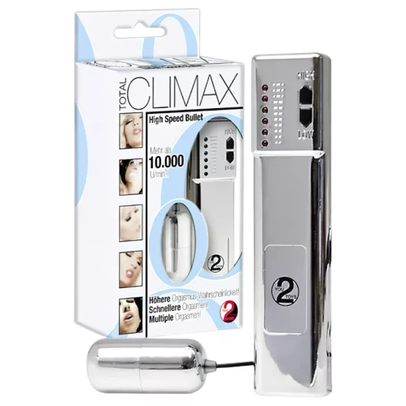 You2Toys Climax - ovo vibrador - controle remoto - prata