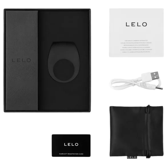 LELO Tor 2 - anel peniano vibratório recarregável - silicone preto