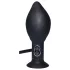 You2Toys True Black - plug anal inflável com vibração - silicone preto