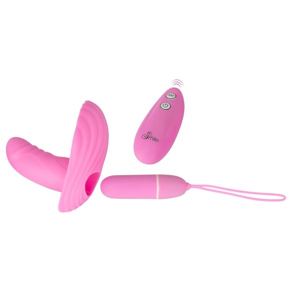 SMILE Shelly - vibrador de calcinha com controle remoto - rosa