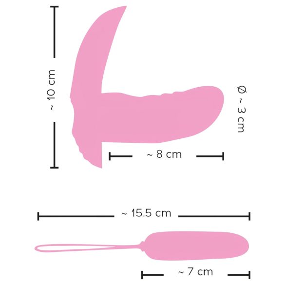 SMILE Shelly - vibrador de calcinha com controle remoto - rosa