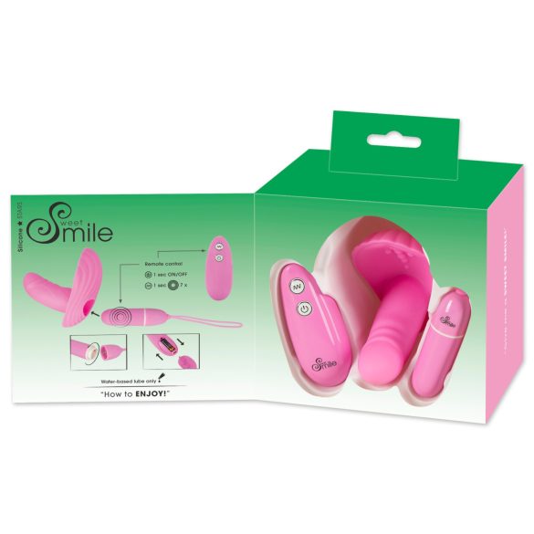 SMILE Shelly - vibrador de calcinha com controle remoto - rosa