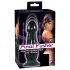You2Toys - Vibrador anal com movimento de empurrar - silicone preto