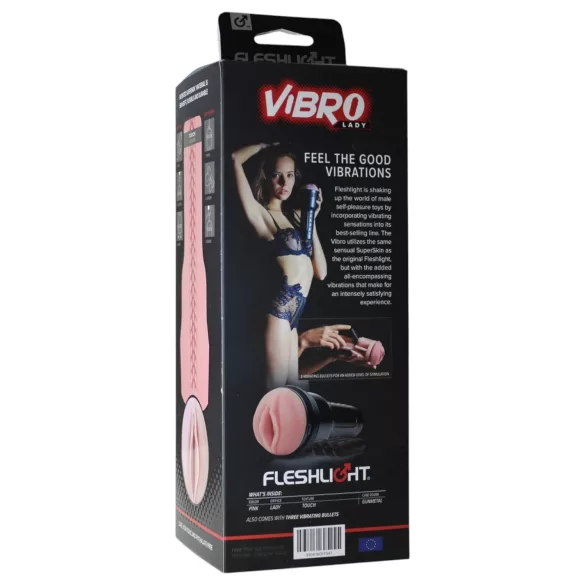 Fleshlight - Masturbador vagina com vibração - cor rosa