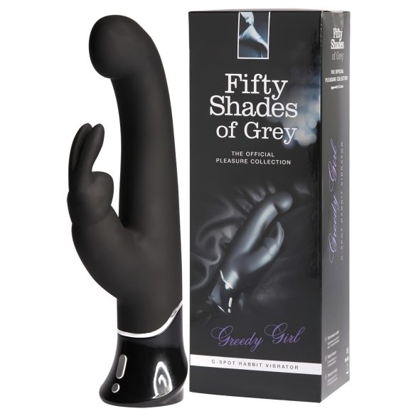 Fifty Shades of Grey - vibrador rabbit recarregável USB silicone cinza