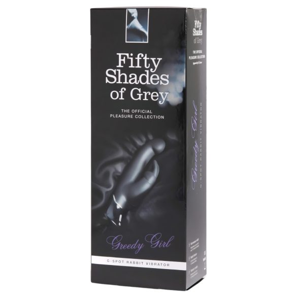 Fifty Shades of Grey - vibrador rabbit recarregável USB silicone cinza
