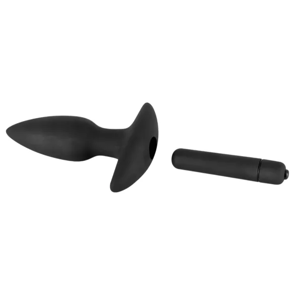 Black Velvets - Kit plug anal vibratório - 4 peças - silicone preto
