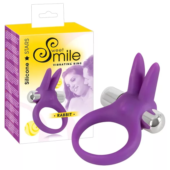 SMILE - anel peniano vibratório com estimulador de clitóris - silicone lilás