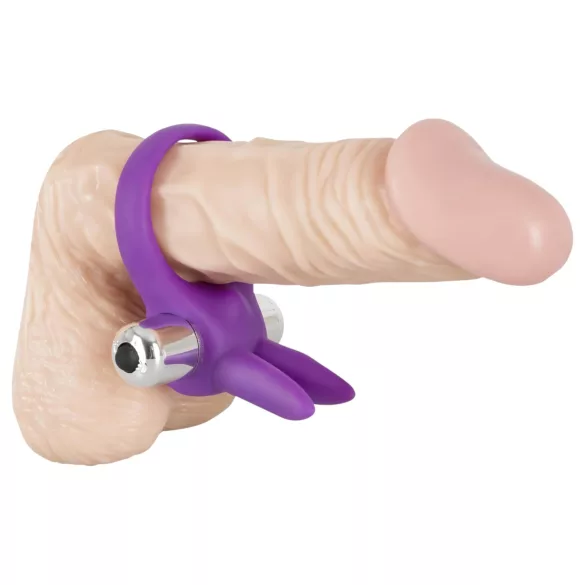 SMILE - anel peniano vibratório com estimulador de clitóris - silicone lilás