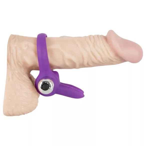 SMILE - anel peniano vibratório com estimulador de clitóris - silicone lilás