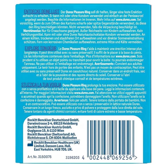 Durex - anel peniano - prolonga ereção - transparente