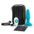 b-Vibe - vibrador anal com esferas rotativas recarregável - azul turquesa