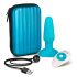 b-Vibe - vibrador anal com esferas rotativas recarregável - azul turquesa
