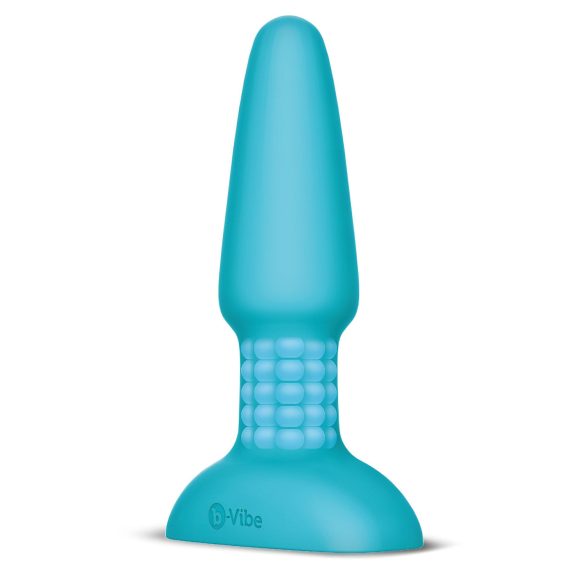 b-Vibe - vibrador anal com esferas rotativas recarregável - azul turquesa